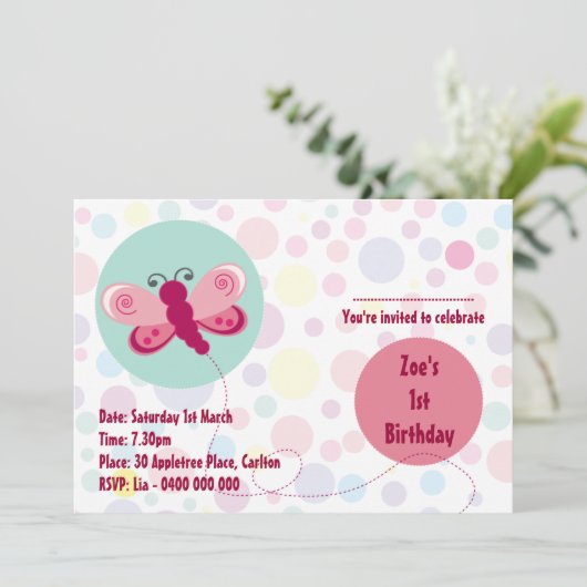 Vlinder Kaart (Staand voorkant)