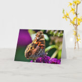 Vlinder, kaart (Gele Bloem)