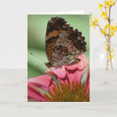 Vlinder, kaart (Gele Bloem)