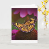 Vlinder, kaart (Gele Bloem)