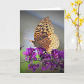 Vlinder, kaart (Gele Bloem)