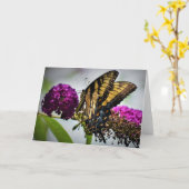 Vlinder, kaart (Gele Bloem)