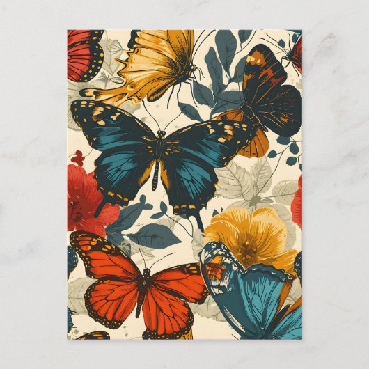 Vlinder Kaleidoscoop: Briefkaart (Voorkant)