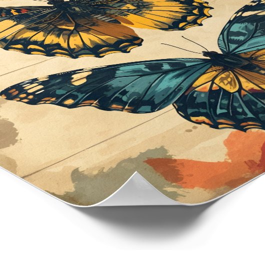 Vlinder Kaleidoscoop:  Poster (Hoek)