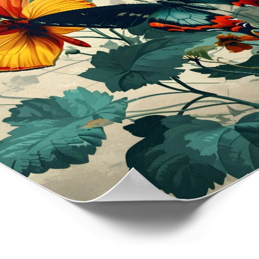 Vlinder Kaleidoscoop:  Poster (Hoek)