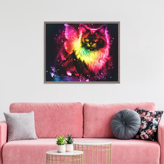 vlinder Kat Canvas Afdruk (Insitu (Woonkamer))
