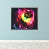 vlinder Kat Canvas Afdruk (Insitu (Houten vloer))