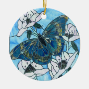 Vlinder Keramisch Ornament