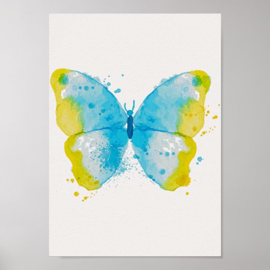 Vlinder kinderkamer poster babykamer print (Voorkant)