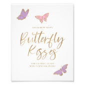 vlinder kisses Baby shower spel Foto Afdruk (Voorkant)