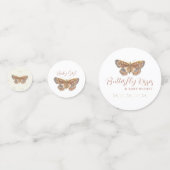 vlinder kisses meisje Baby shower Confetti (Voorkanten)