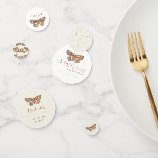 vlinder kisses meisje Baby shower Confetti (Groep)