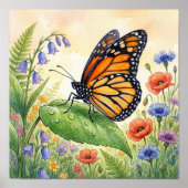 Vlinder Kleine Insecten Kinderkamer Poster (Voorkant)