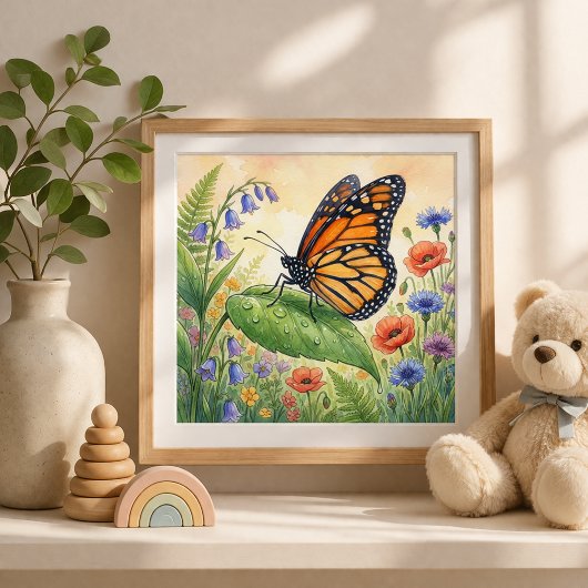 Vlinder Kleine Insecten Kinderkamer Poster