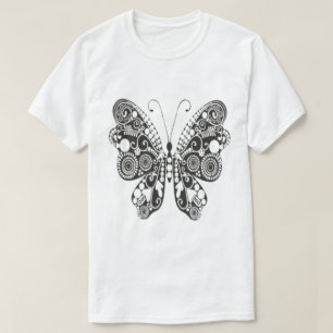 Vlinder Kleurboek Stijl Artistiek T-Shirt