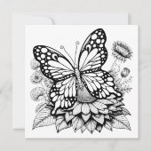 Vlinder Kleurplaten Kaarten met Journal (Voorkant)