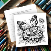 Vlinder Kleurplaten Kaarten met Journal
