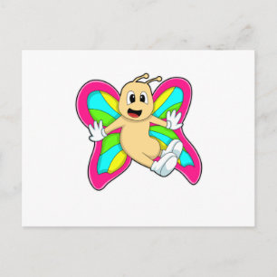 Vlinder kleurrijk briefkaart