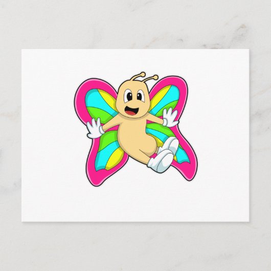 Vlinder kleurrijk briefkaart (Voorkant)