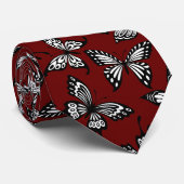 Vlinder kleurrijk patroon stropdas (Opgerold)