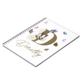 Vlinder Kleurrijke Bloemen Gepersonaliseerde Gift Notitieboek (Linkerzijde)