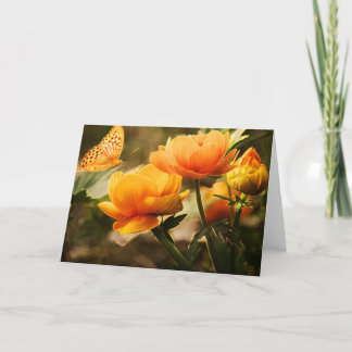 vlinder kleurrijke elegante gloeit sassy girly kaart