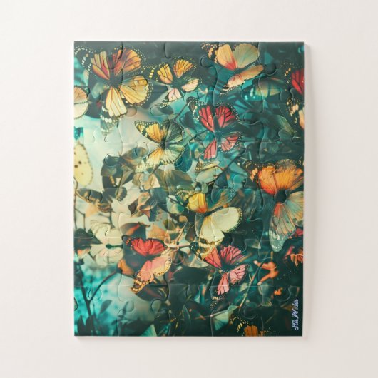 Vlinder  Kleurrijke Relax Ogen Puzzel Legpuzzel (Verticaal)