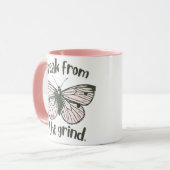 Vlinder koffiemok mok (Voorkant links)