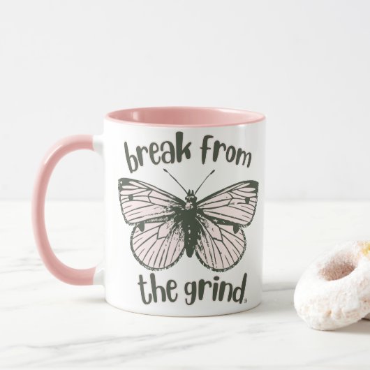 Vlinder koffiemok mok (Met donut)