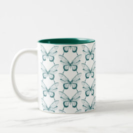Vlinder koffiemok tweekleurige koffiemok