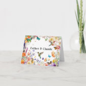 Vlinder Kolibrie Wilde Bloemenweide Kaart (Voorkant)