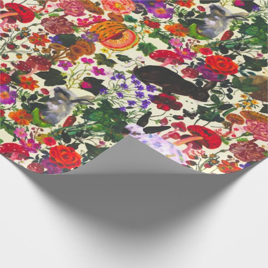  vlinder Konijnenkonijn Waterverf van Florence Cadeaupapier (Hoek)