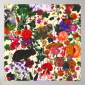  vlinder Konijnenkonijn Waterverf van Florence Poster (Voorkant)