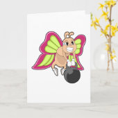 Vlinder Krachttraining Dumbbell Kaart (Gele Bloem)