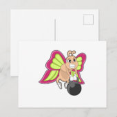 Vlinder Krachttraining Hantelexemplaren Briefkaart (Voorkant / Achterkant)