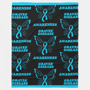 Vlinder/Krijger...Graves' Fleece Deken