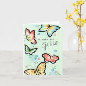  vlinder krijgt een boorkaart kaart (Gele Bloem)