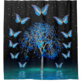 Vlinder Kristal Boom Douchegordijn (Voorkant)