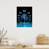 Vlinder Kristal Boom Poster (Keuken)