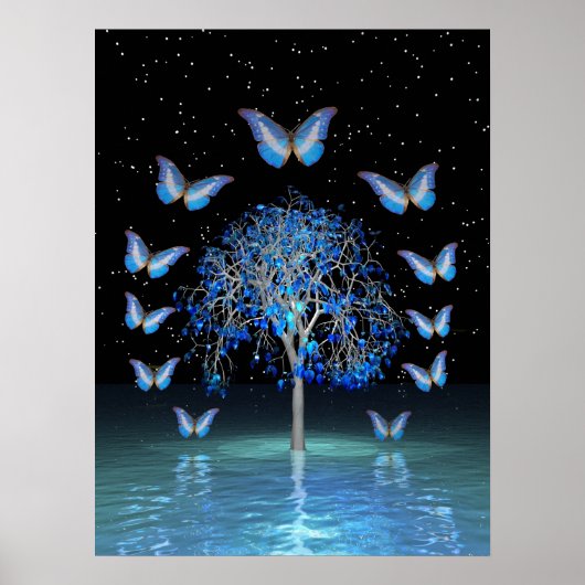 Vlinder Kristal Boom Poster (Voorkant)