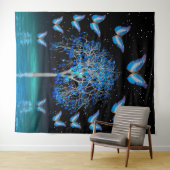 Vlinder Kristal Boom Tapijt Wandkleed (In Situ (horizontaal))