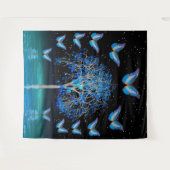 Vlinder Kristal Boom Tapijt Wandkleed (Voorkant (horizontaal))