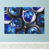 Vlinder Kunst 44 Canvas Afdruk (Insitu (Houten vloer))