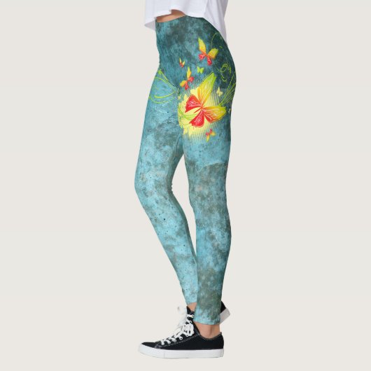 Vlinder Kunst 5A Afbeelding Opties Leggings (Links)