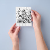Vlinder Kunst Kleurplaten Voor Volwassenen Flyer (Hand)