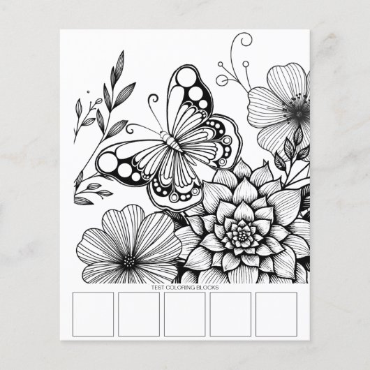 Vlinder Kunst Kleurplaten Voor Volwassenen Flyer (Voorkant)