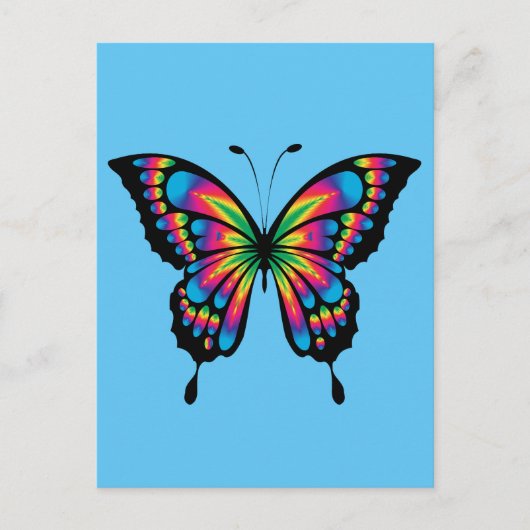 VLINDER KUNST KLEURRIJK BRIEFKAART (Voorkant)