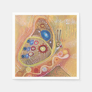 Vlinder kunst schilderij cocktail papier servetten