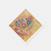 Vlinder kunst schilderij cocktail papier servetten (Hoek)