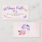 VLINDER KUSJES & BABY WENSEN Luier Raffle Informatiekaartje (Voorkant / Achterkant)